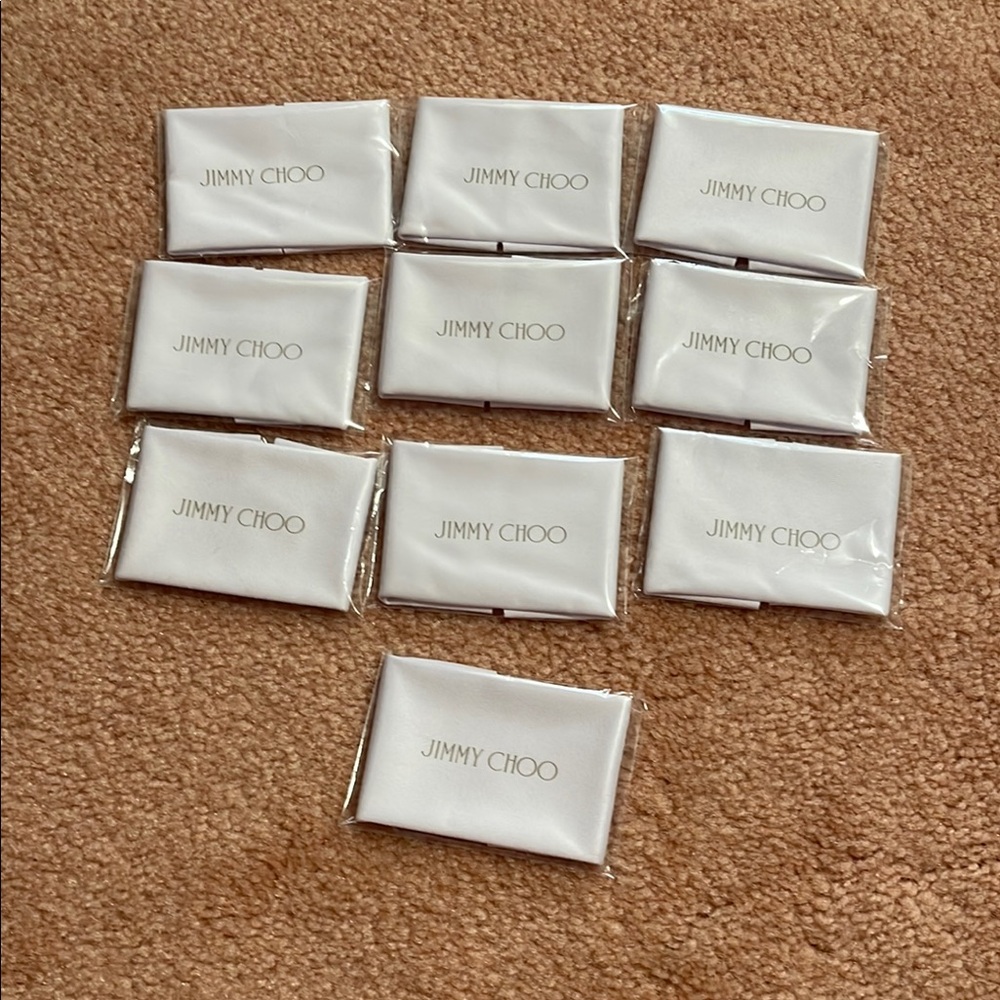 Jimmy Choo white cleaning clothe (10) pieces /100% Authentic